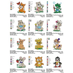 Package Animals Baby Embroidery Designs 03
